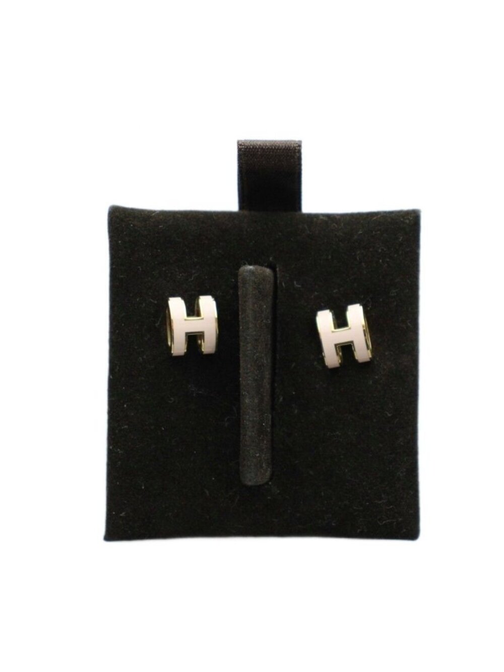 Hermes Pop H Mini Earrings H Logo Enamel Pink